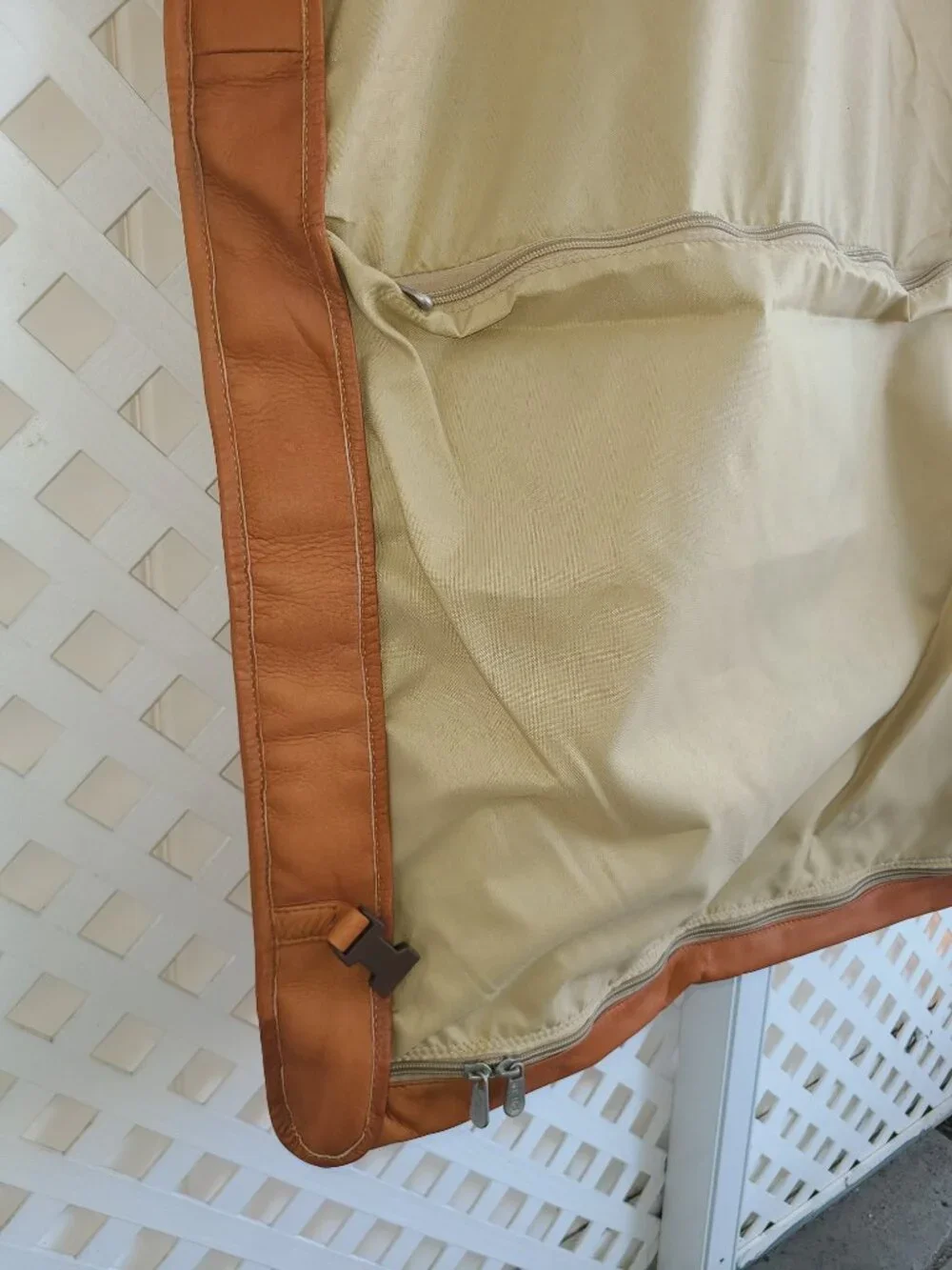 Piel Leather 9428-SDL Elite Garment Bag Saddle